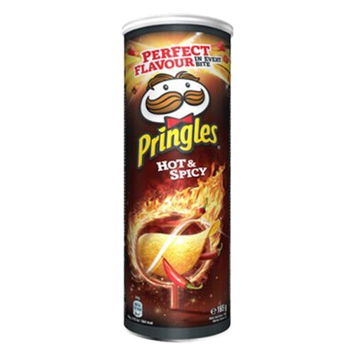 Pringles hot spicy čips, 165g Slike
