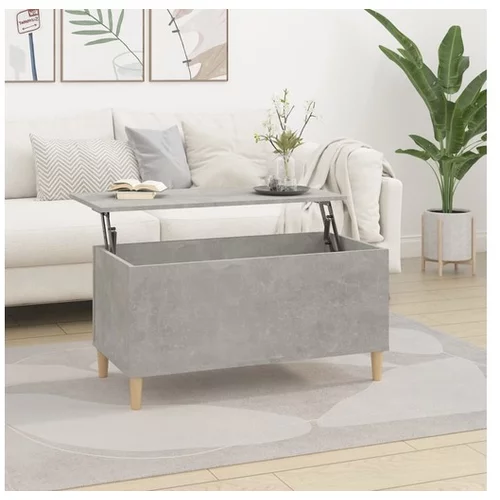  Klubska mizica betonsko siva 90x44,5x45 cm inženirski les