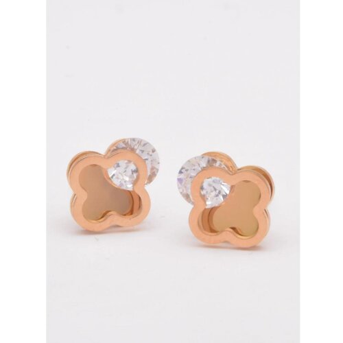 Fenzy elegantni uhani z okrasnim diamantom, Art510, rose gold Cene