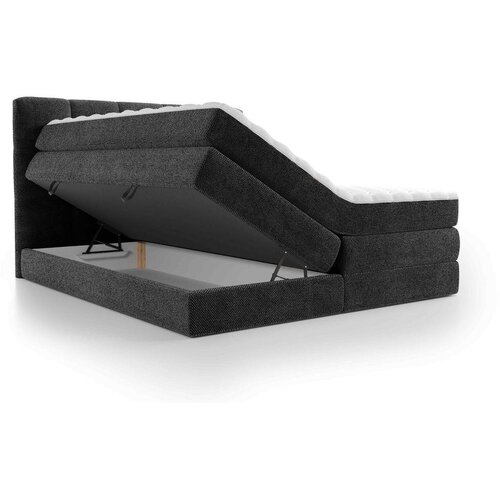 Esposa BOXSPRING POSTELJA 140 cm x 200 cm , tekstil temno siva Slike