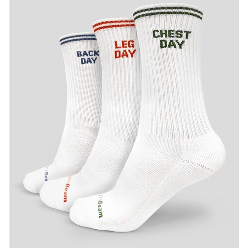 GymBeam Čarape GymRat 3Pack White Cene