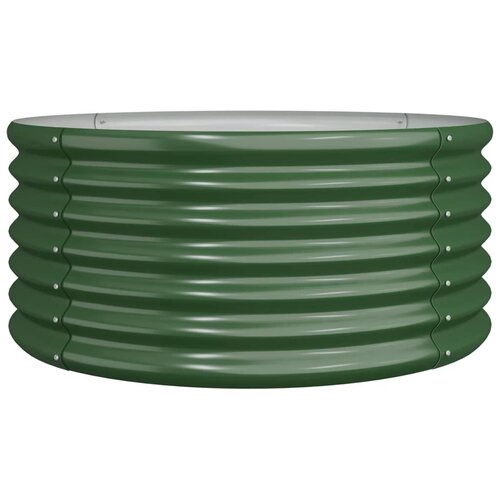 VidaXL Visoka greda iz pra&amp;scaron;no premazanega jekla 80x80x36 cm zelena, (20981149) Slike