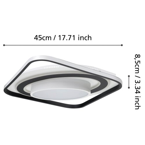 Eglo 39849 - LED stropno svetlo BENALAURIA LED/21,5W/230V+LED/10,5W+LED/3W+daljinski upravljač Slike