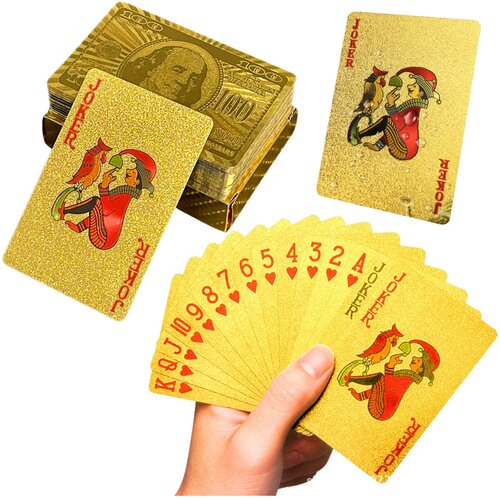 Elegant Dollar Banknote Gold Playing Cards Deck 54 Cards Cijene