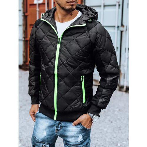DStreet Black men's transitional hooded jacket TX3780 Cene