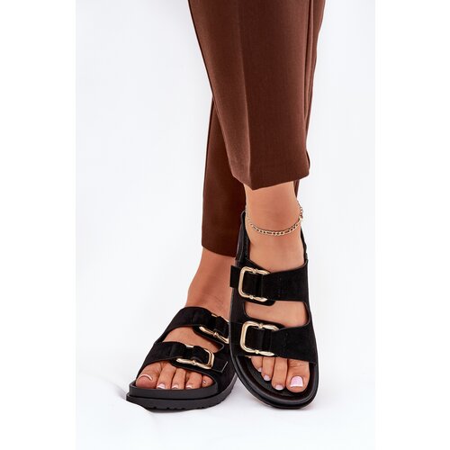 Boto Women Sandals With Buckles Black Seladith Slike
