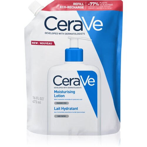 CeraVe Moisturizers Lotion vlažilno mleko za obraz in telo za suho do zelo suho kožo nadomestno polnilo 473 ml Cene