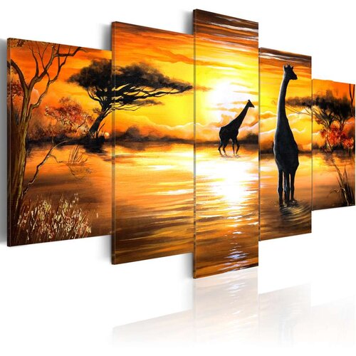  Slika - Giraffes at watering hole 200x100 Cijene