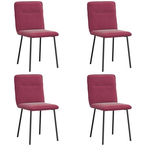 Maison Chic Jedilni stoli - Vzorci stoli 4 kosi vinsko rdeč žamet A1038, (22032406) Cene