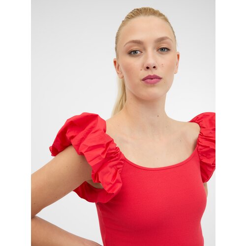 Orsay Red women's short-sleeved T-shirt - Women's Cene