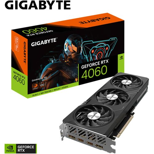 Gigabyte VGA 4060 GAMING OC8GB GDDR6 128bit2xDP; 2xHDMI Slike