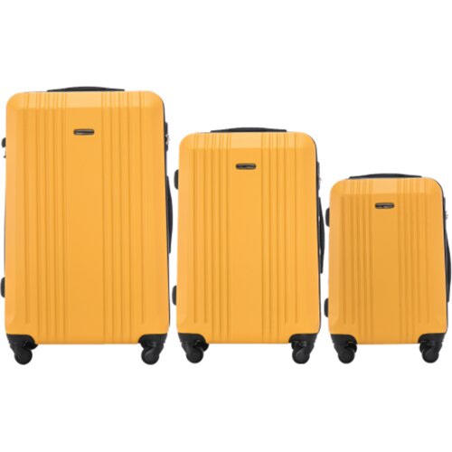 WINGS set od tri kofera od ABS materijala veličine L M S žuti Cijene