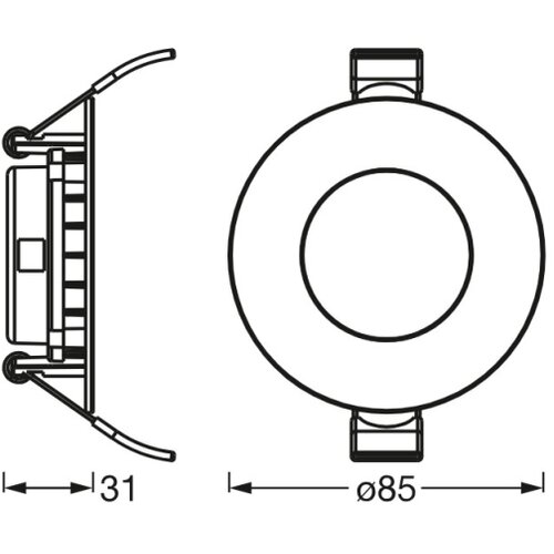 Osram slim ugradna led svetiljka 4,5W/230V 6500K Slike