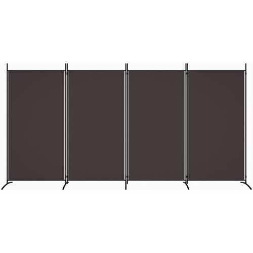  pregrada s 4 panela smeđa 346 x 180 cm od tkanine Slike