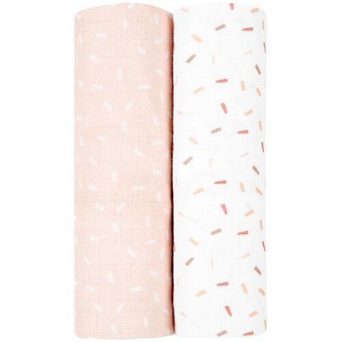 Kikka Boo Pelene od muslina set 2 pcs 80x80 Confetti Pink Cene