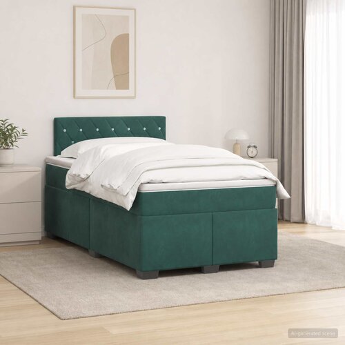  Boxspring krevet s madracem Tamnozelena 120 x 200 cm Baršun Cene