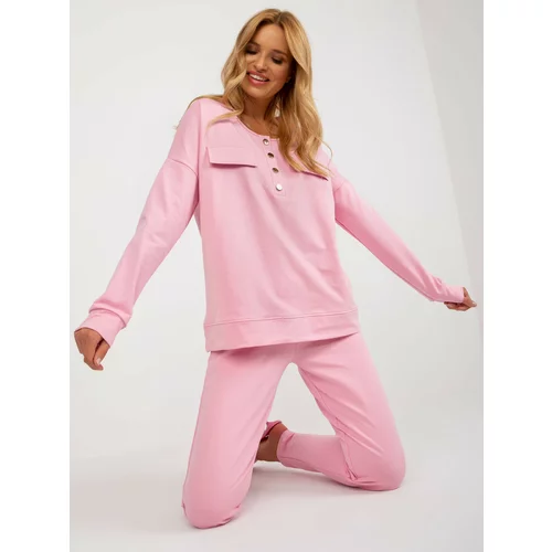 Fashion Hunters Pink two-piece casual set