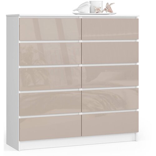 AKORD KOMODA K120 10SZ CLP CAPUCCINO GLOSS, (21702989) Cene