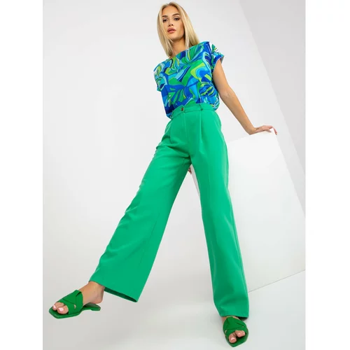 Fashion Hunters Green wide leg suit trousers with pockets