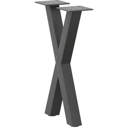  Noge za stolić u obliku slova X 2 kom antracit 38x(42-43) cm Slike