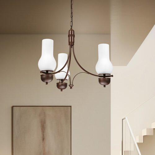  Brilagi - LED luster na lancu COTTAGE 3xE14/40W/230V hrast/bela Slike