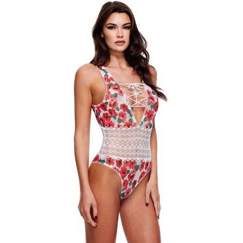 Baci Lingerie Baci White Floral &amp;amp; Lace Teddy Slike
