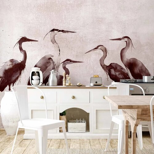  Foto tapeta - Herons painted with ink 350x256 Vodootporna Cene