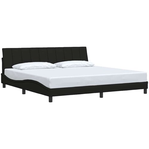  Okvir za krevet bez madraca crni 200x200 cm od tkanine Slike
