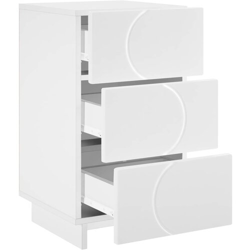  Noćni ormar Bijela 33,5 x 34,5 x 60 cm Konstruirano drvo Slike