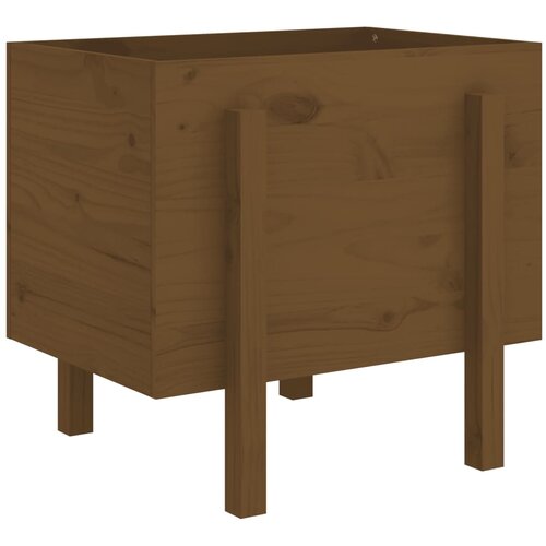 Maison Chic Vrtno korito - Greda - Cvetlični Lonec medeno rjavo 62x50x57 cm trdna borovina, (21788934) Slike