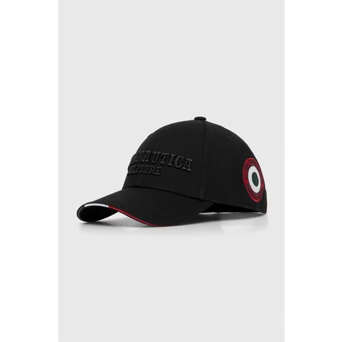 Aeronautica Militare Bombažna bejzbolska kapa črna barva