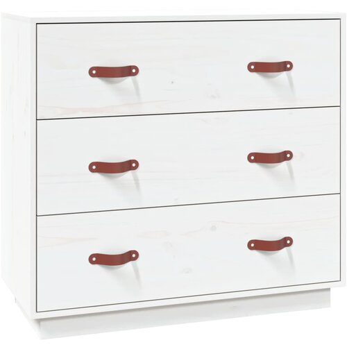 Maison Chic Komoda - Predalnik bela 80x40x75 cm trdna borovina, (21716419) Slike