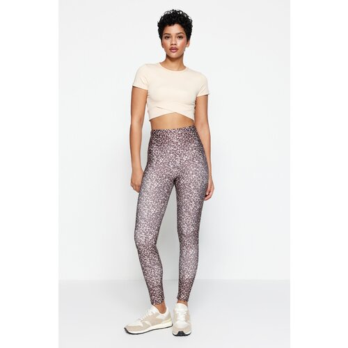 Trendyol Ženske tajice Grey Patterned Sports Slike