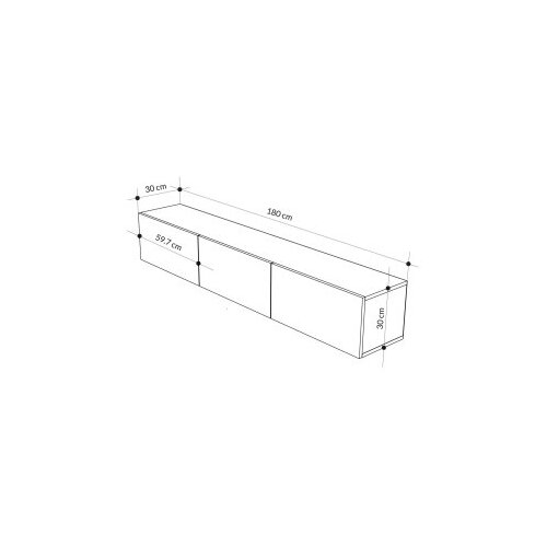 Hanah home Hanah Kućna TV komoda Francy 180, 180x30x30 cm, Antracit Slike