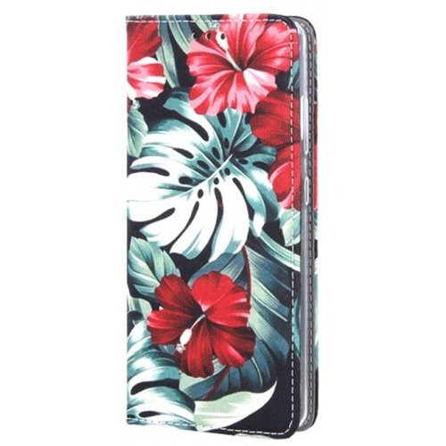 Trendy flower preklopna torbica samsung galaxy a32 a326 5g - črno rdeča Slike