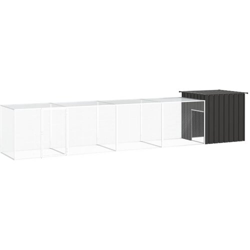  Kavez za kokoši antracit 500x91x100 cm pocinčani čelik Cene