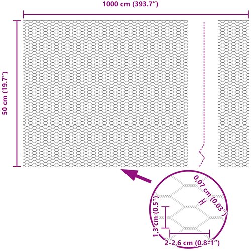  Heksagonalna ograda Zelena 0,5 x 10 m PVC Slike