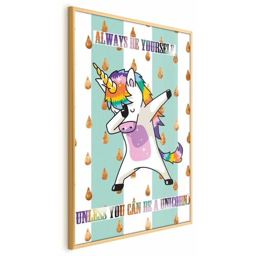  Plakat - Always Be Yourself 21x30 Zlatni okvir Cijene