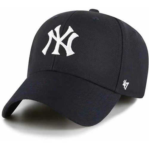 47 Brand Kapa sa šiltom s dodatkom vune Mlb New York Yankees boja: tamno plava, s aplikacijom