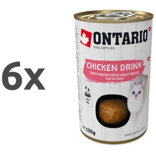 Ontario Kitten pijača s ko&scaron;čki pi&scaron;čanca 6 x 135 g Cene