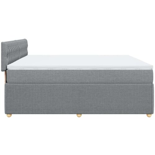 VidaXL Krevet s oprugama i madracem svjetlosivi 180x200 cm od tkanine Slike