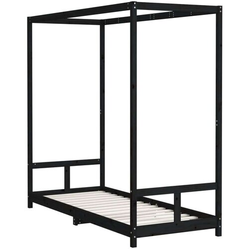  Za dječji krevet crni 80 x 200 cm od masivne borovine Slike