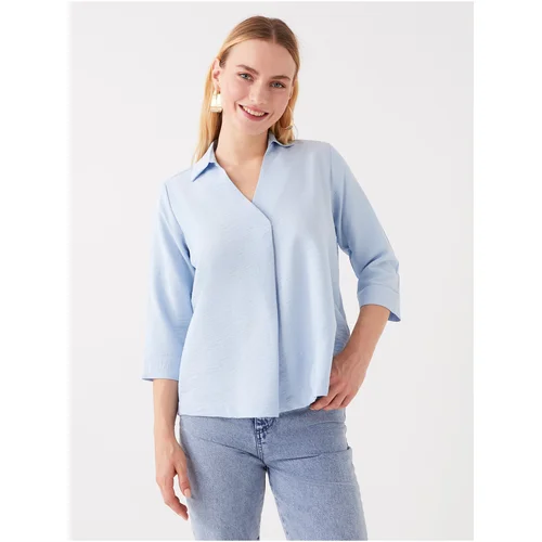 LC Waikiki Women's Shirt Collar Plain Blouse