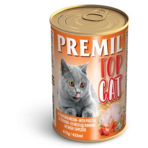 Premil Top Cat konzerva za mačke - Živina 415g Slike