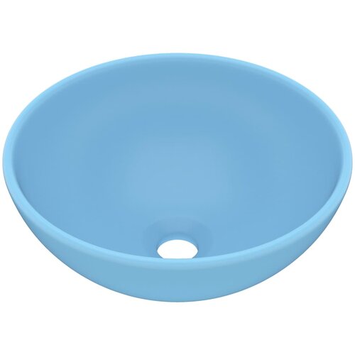 Maison Chic Razkošen Umivalnik - Kopalna umivalnik - Lavabo okrogel mat svetlo moder 32,5x14cm keramičen, (21684784) Cene