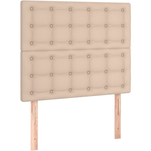 Maison Chic Posteljno vzglavje - Vzglavna omarica 2 kosa kapučino 100x5x78/88 cm umetno usnje, (22077117) Slike