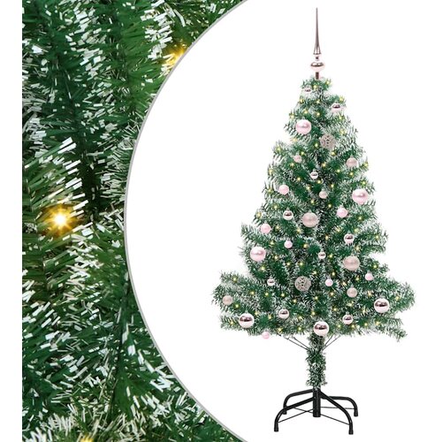  Umjetno Božićno Drvo s Snježnim Flokom i LED Svjetlom 150 cm Cijene