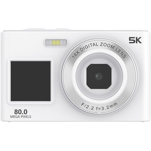 INF Digitalni fotoaparat C6S z dvema 8-inch zaslonoma, 5K in 80M slikami White, (5000324315) Cene