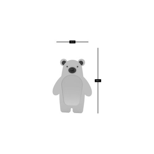 Hanah home podno ogledalo bear, 110 cm x 150 cm, sivo Slike
