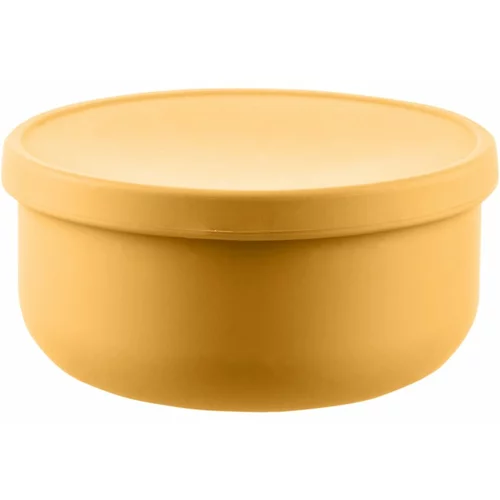 Zopa Silicone Bowl with Lid silikonska posoda s pokrovčkom Mustard Yellow 1 kos